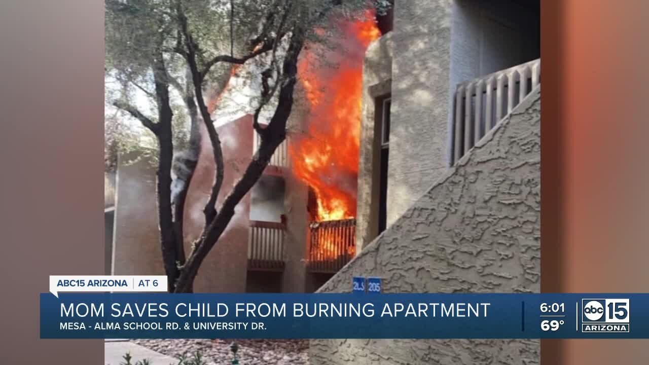 Families escape quick moving apartment fire in Mesa