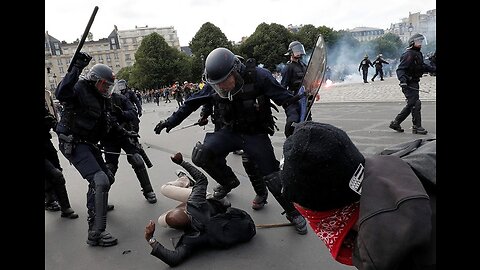 JUST IN : Viral footage of France police beating up protestors