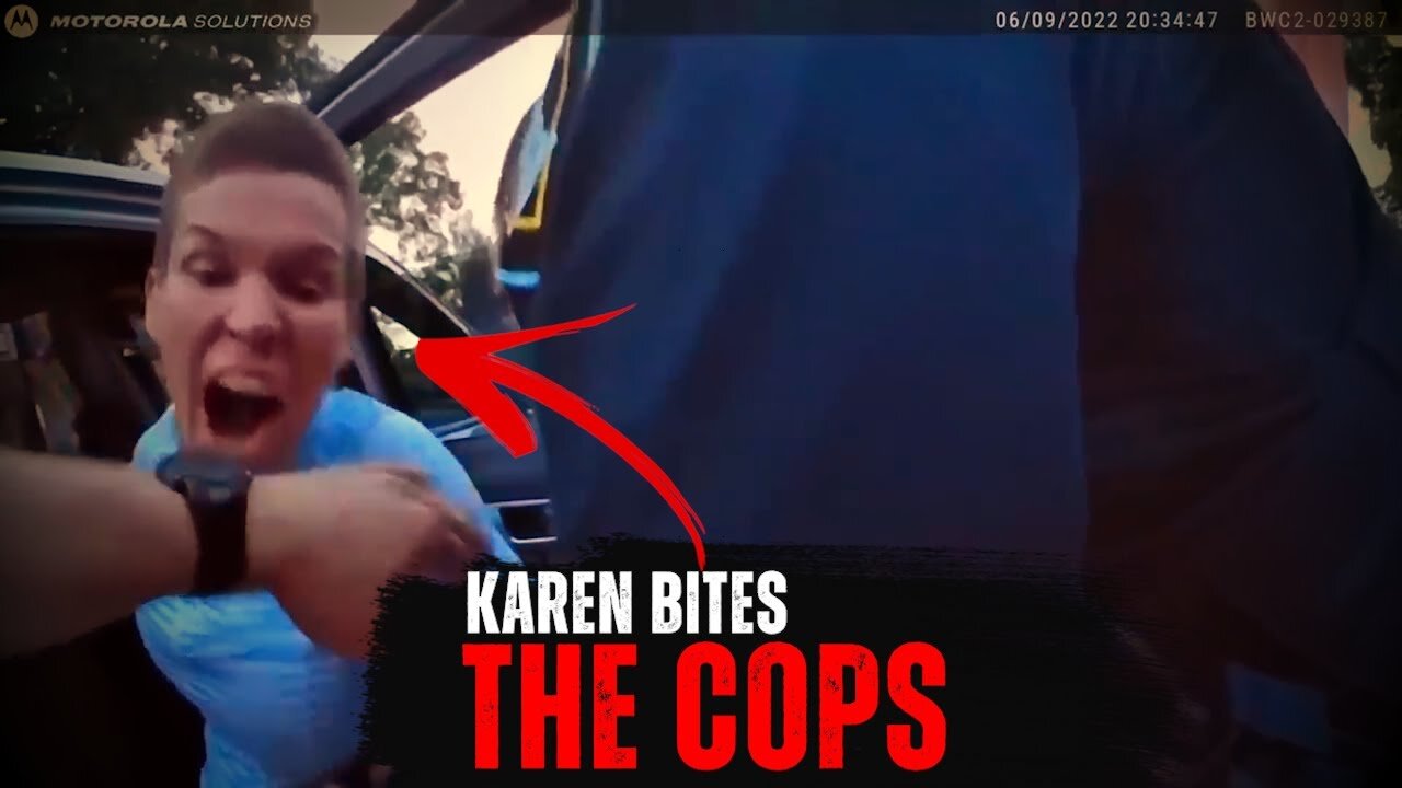 Very Wild Karens Attack Police Officers