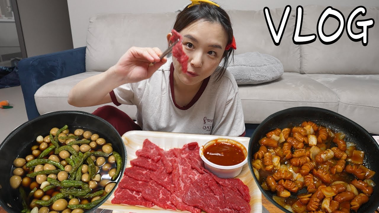 Making Simple Dishes, Beef Sashimi with Soju!!