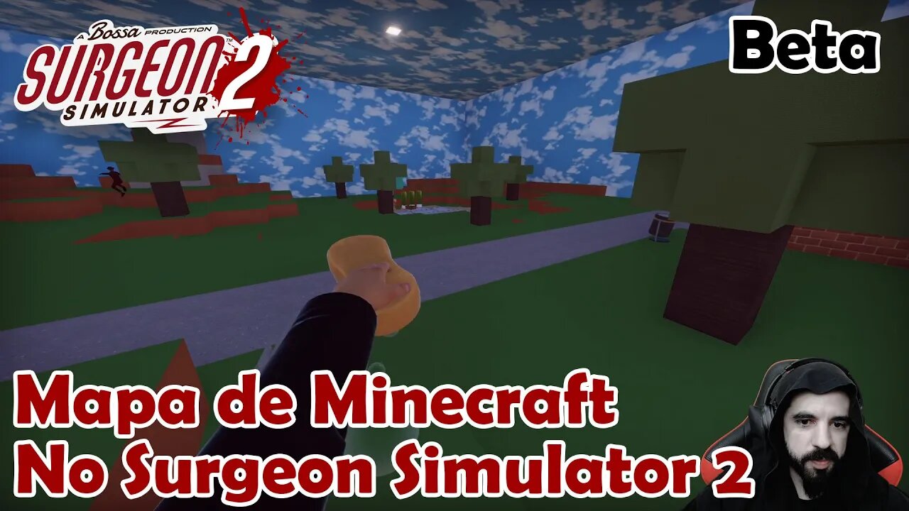 Mapa do Minecraft no Surgeon Simulator 2 Gameplay PT-BR