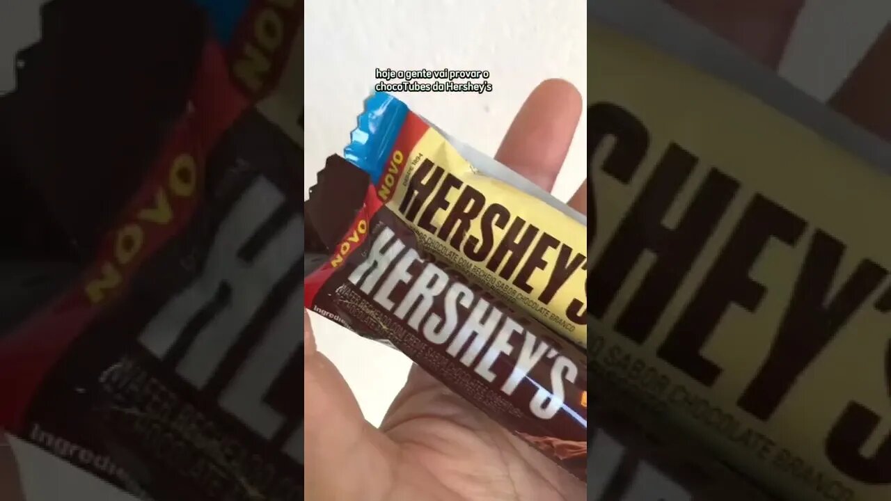 PROVEI O CHOCO TUBES DA HERSHEY’S ao leite e cookies n’cream