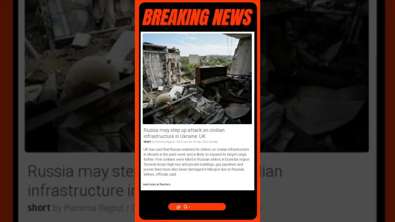 Russia to step up attacks on Ukraine's civilian infrastructure | #shorts #news