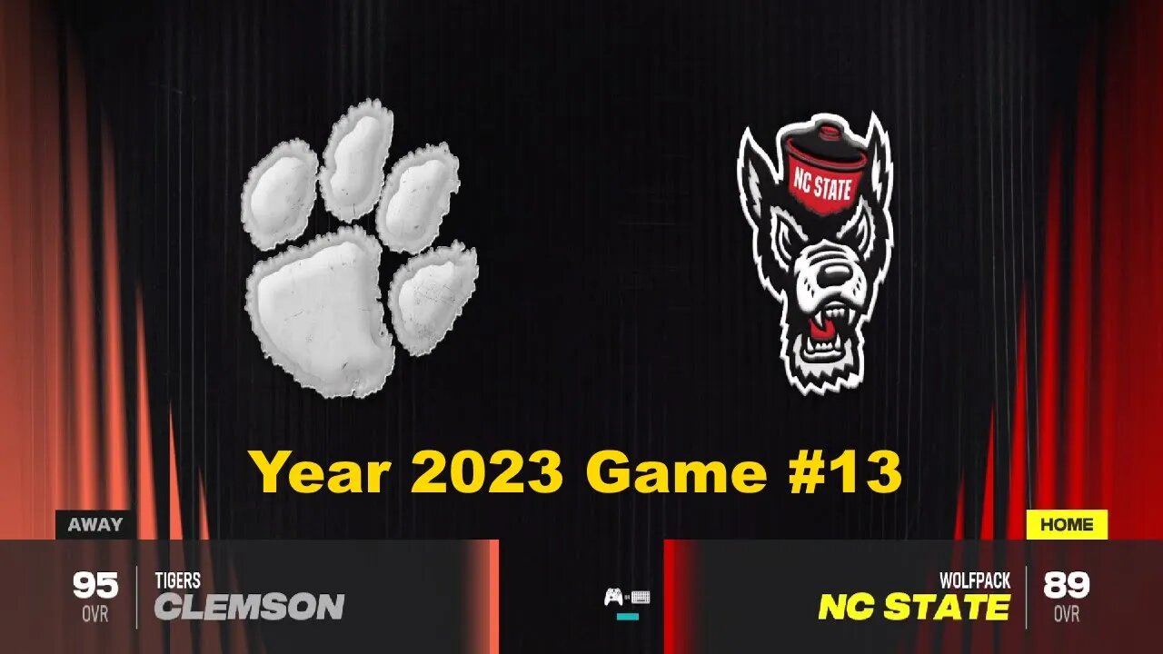 CFB 24 Clemson Tigers Vs NC State Wolfpack Year 2023