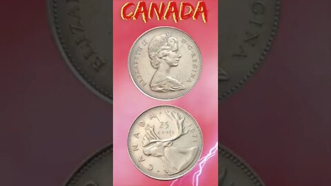 Canada 25 Cents 1971.#shorts #education #coinnotesz