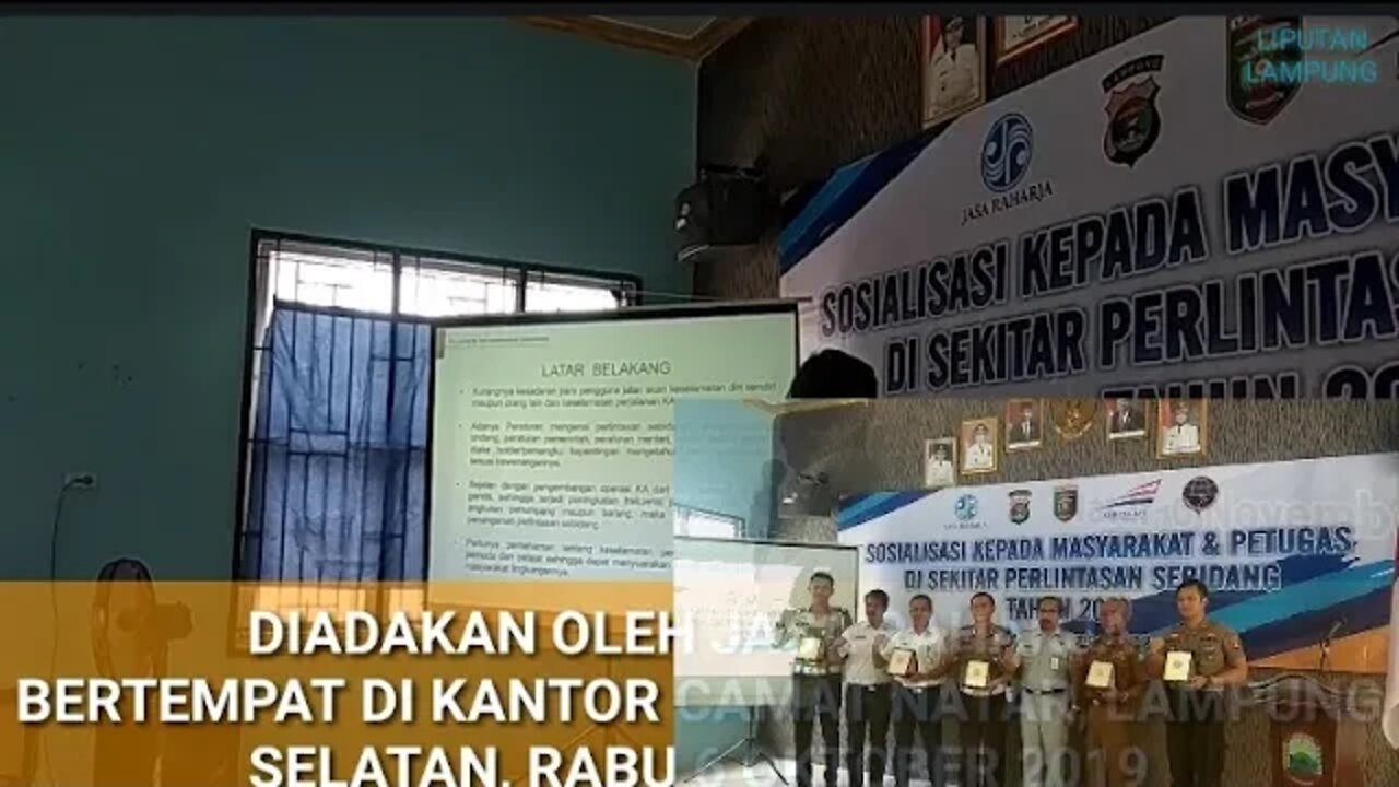 MANAGER HUMAS PT KAI DIVRE IV SAPTO HARTOYO ISI MATERI DI ACARA SOSIALISASI KESELAMATAN JASA RAHARJA