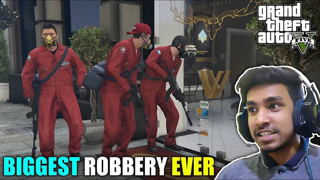 ROBBERY IN CITY'S BIGGEST JEWELLERY SHOP | GTA V GAMEPLAY #7