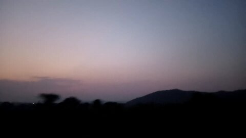 Sunset view from train