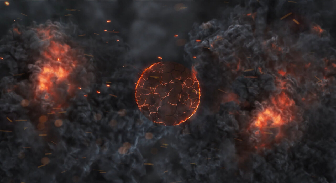 Explosion Into Logo With Green Screen