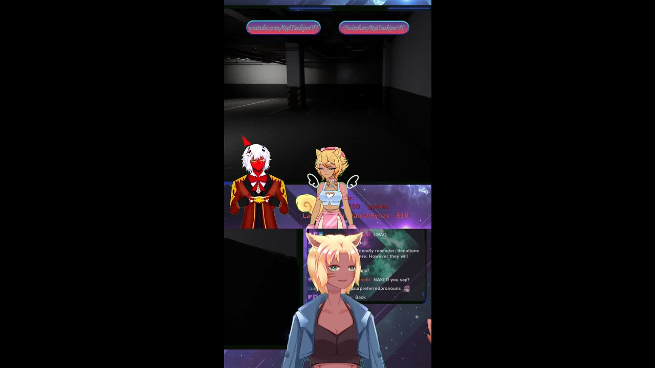 Neko enters the back rooms