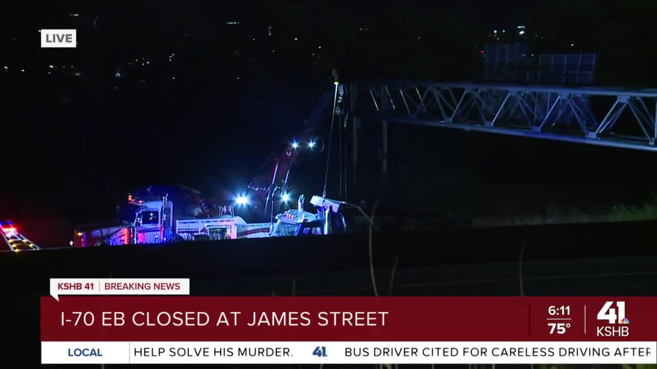 I-70 eastbound closed in KCK