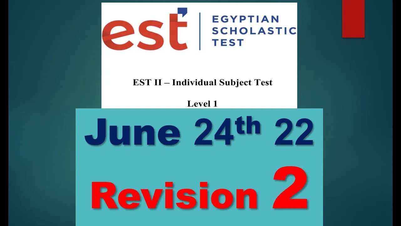 #est est 2 Math Level 1 test 2 revision