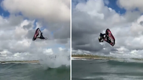 Backflip on a jet ski!