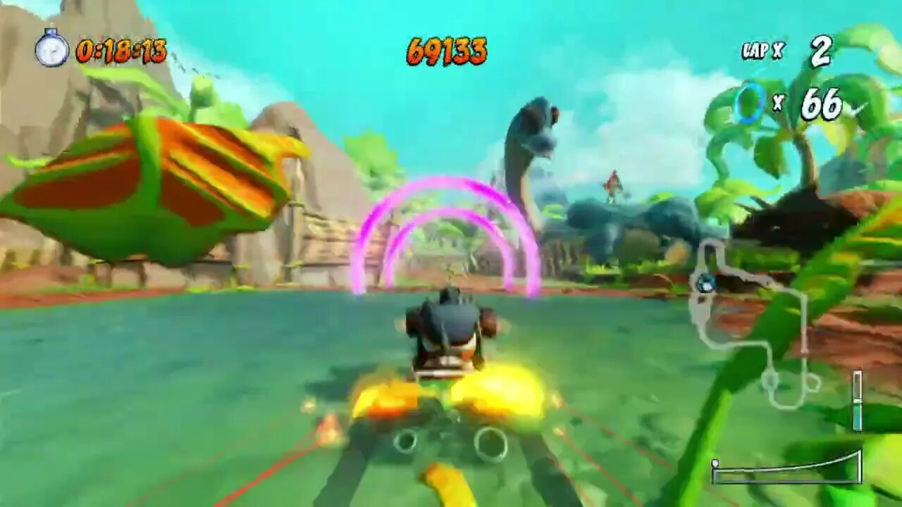 Prehistoric Playground Ring Rally Gameplay - Crash Team Racing Nitro-Fueled (Nintendo Switch)