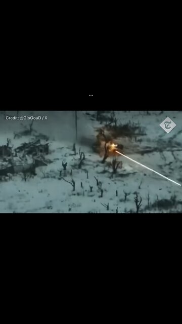 US supplied Bradley Fighting vehicle shown destroying a Russian tank