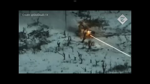 US supplied Bradley Fighting vehicle shown destroying a Russian tank