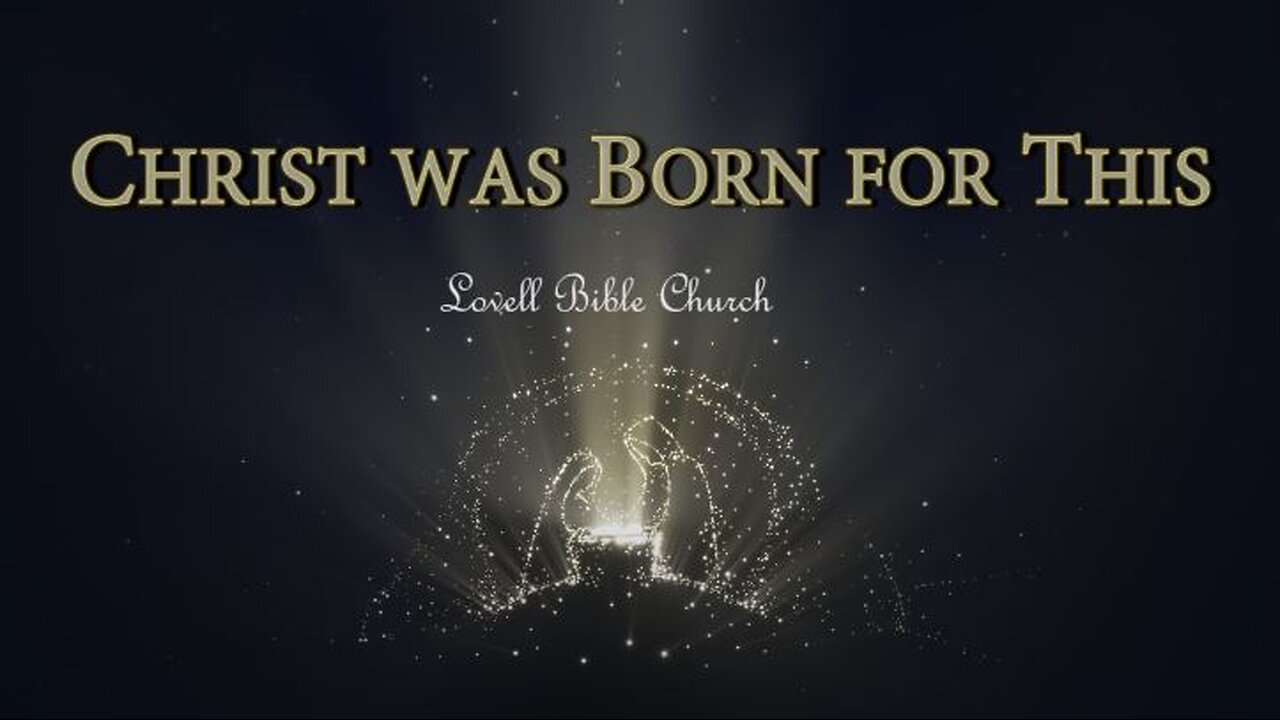 Christ was Born for This