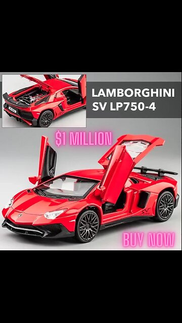 $1 Million | 1:32 Lamborghinis SV LP750-4 Alloy Sports Car Model Diecast