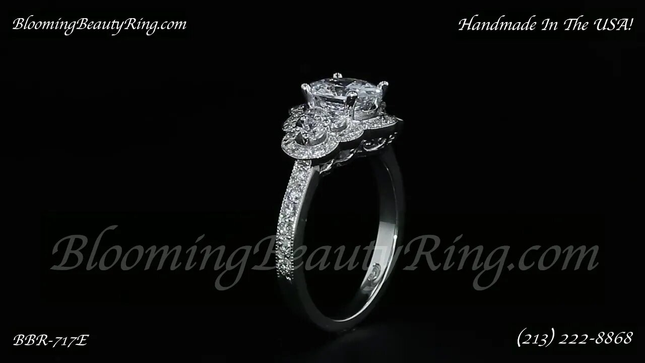 BBR 717E Diamond Engagement Ring By BloomingBeautyRing com