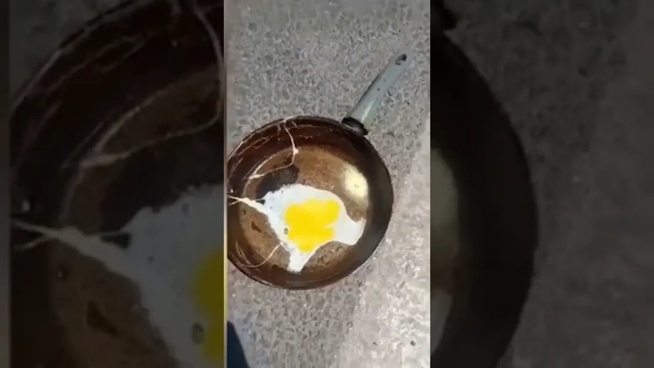 Kazajstán, los huevos se fríen en la acera. El calor anormal calentó el sartén fue posible cocinar