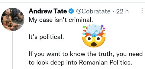 Andrew tate prouves that his case is politacal.