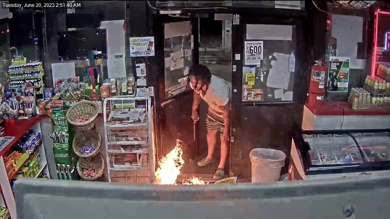 Crazed Man Sets Fire To Gas Station Trapping Worker