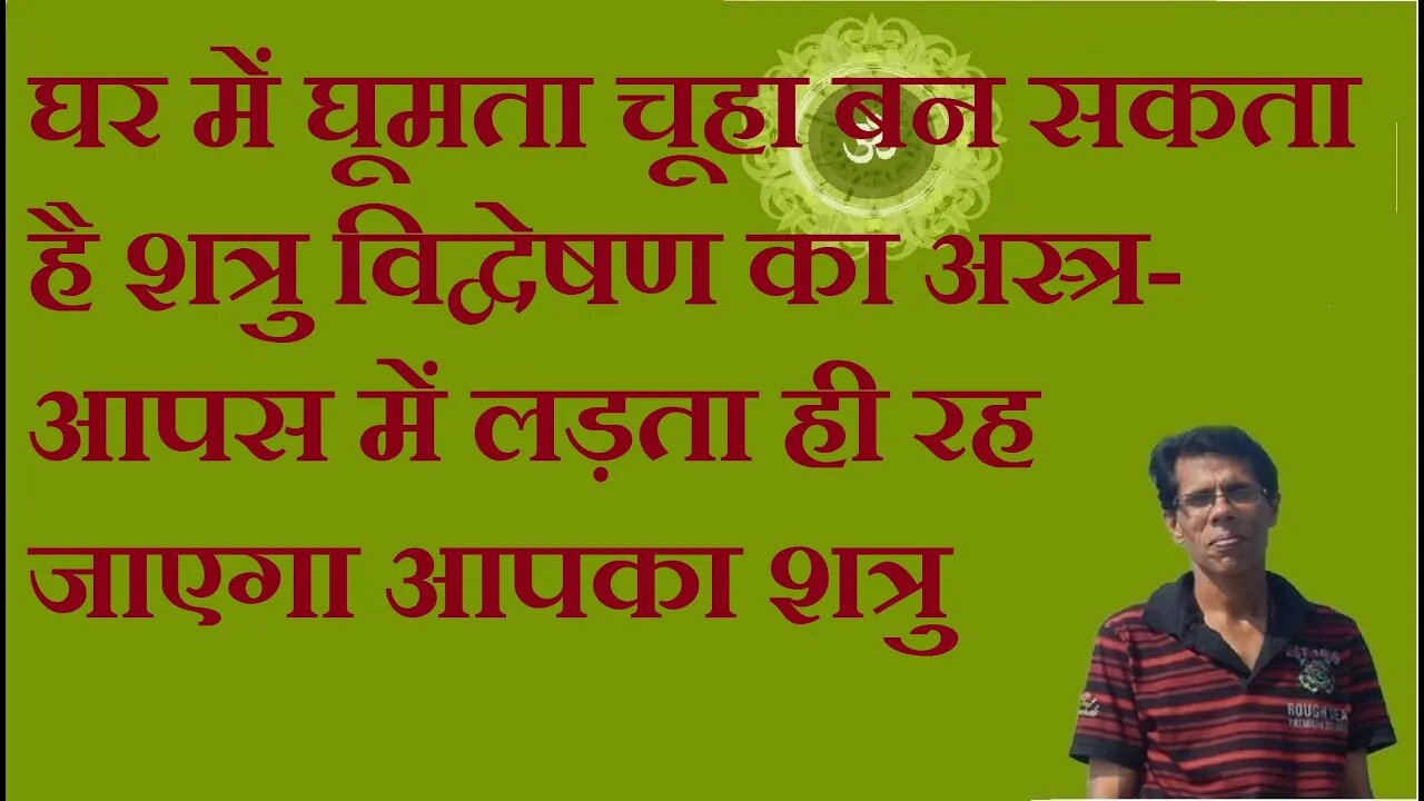 घर में घूमता चूहा बन सकता है शत्रु विद्वेषण का अस्त्र-आपस में लड़ता ही रह जाएगा आपका शत्रु