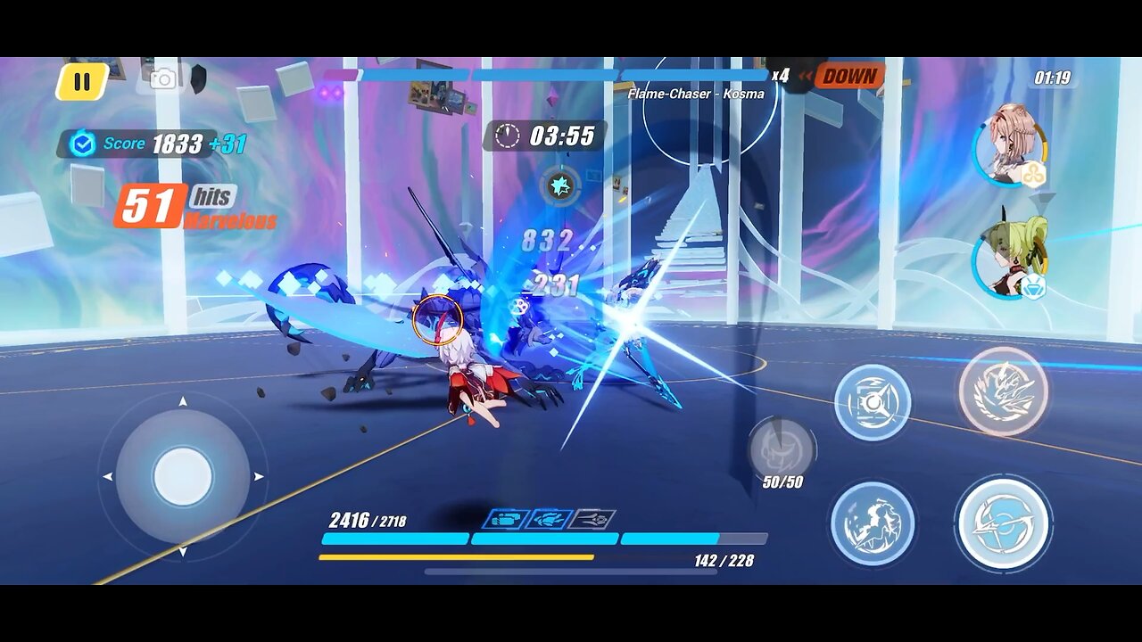 Honkai Impact 3rd:Flame-Chaser-Kosma Boss Fight, Sim Battle, Q-ManiFold Gameplay!!