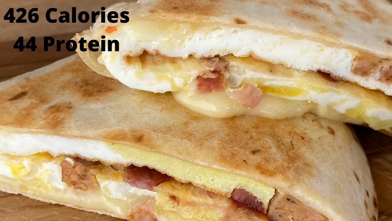 Breakfast Quesadilla with Bacon Eggs and Sausage | Original VS Light