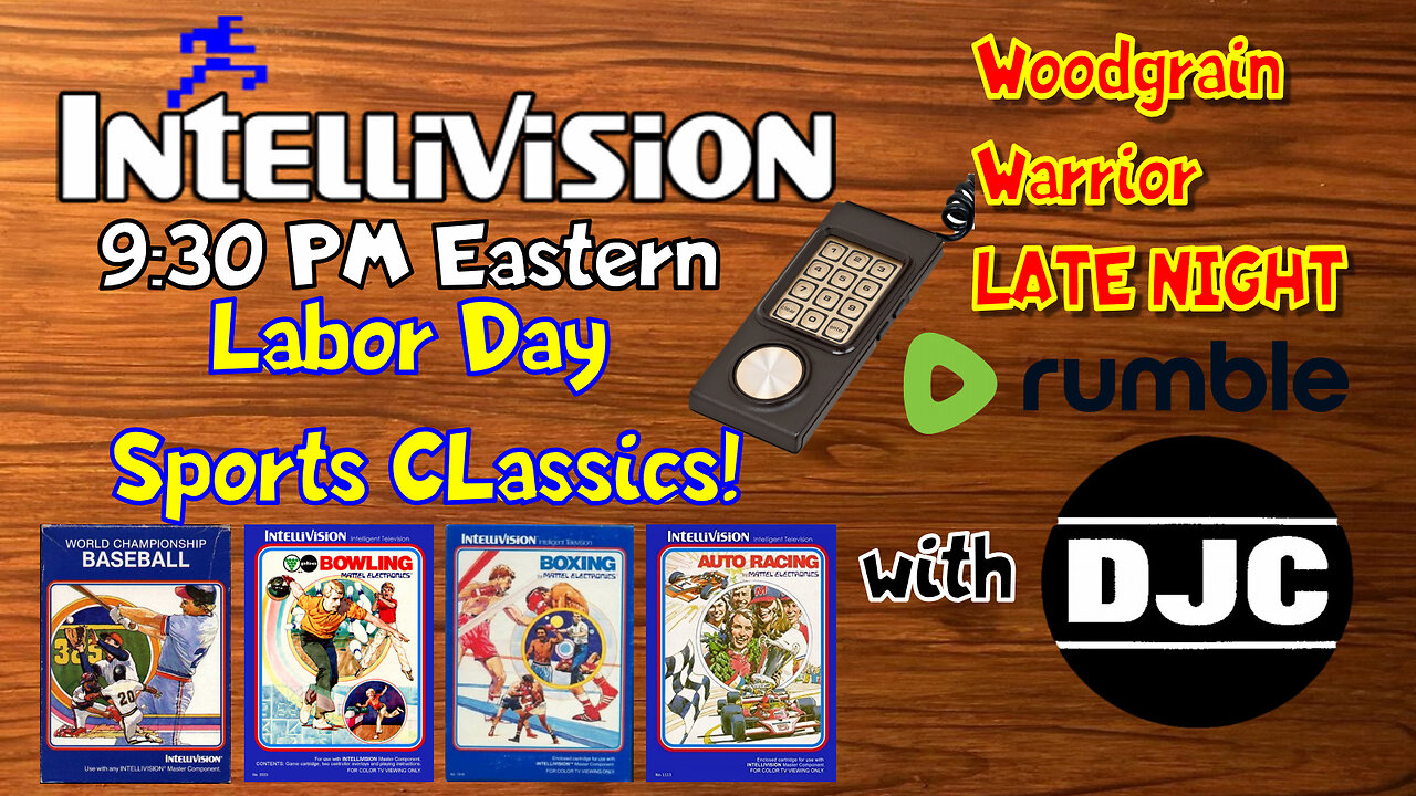 INTELLIVISION - Labor Day Sports Collection - Woodgrain Warrior Late NITE