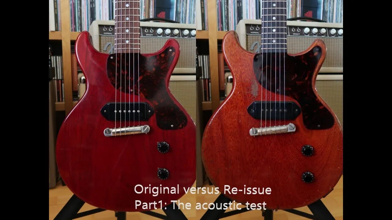 Comparison of original 1959 Gibson Les Paul Junior with Gibson custom shop re-issue: Part 1 acoustic