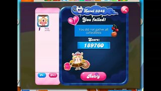 Candy Crush Level 3346 Talkthrough, 15 Moves 0 Boosters