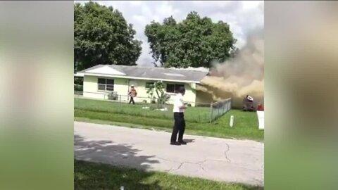 Fort Myers firefighters respond to home fire where they woke a person up