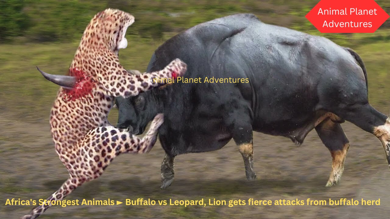 Africa's Strongest Animals ► Buffalo vs Leopard, Lion gets fierce attacks from buffalo herd