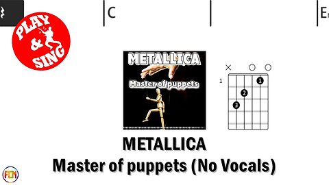 METALLICA Master of puppets FCN GUITAR CHORDS & LYRICS NO VOCALS