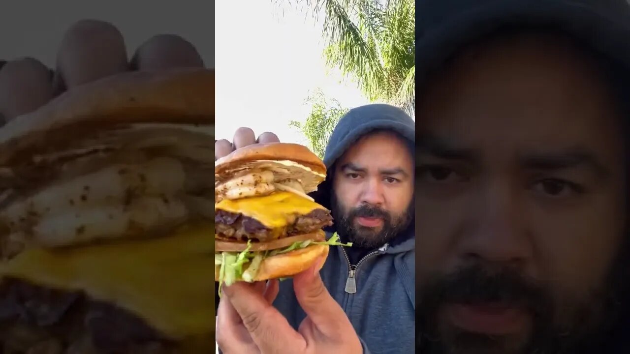 Surf and turf burgers on the nexgrill griddle