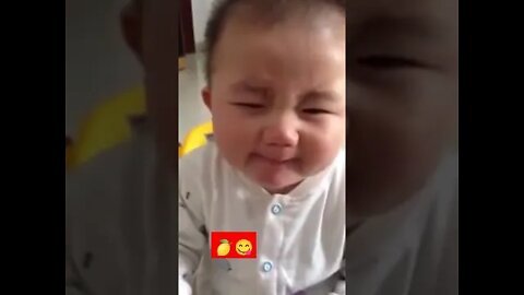 Funny Baby tasting lemon #shorts#funny#baby#lemon#taste#cute#experience#happy#tangy