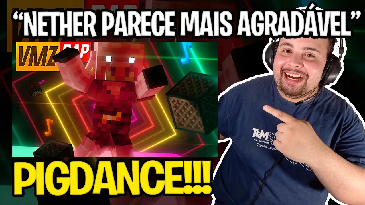 REACT VMZ - PigDance 🐽 (Minecraft) | Feat. Jow Santh