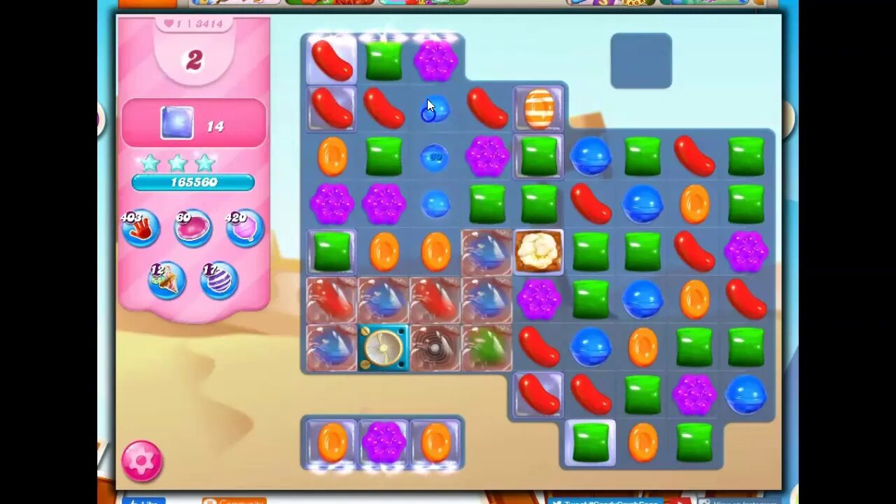 Candy Crush Level 3414 Talkthrough, 32 Moves 0 Boosters