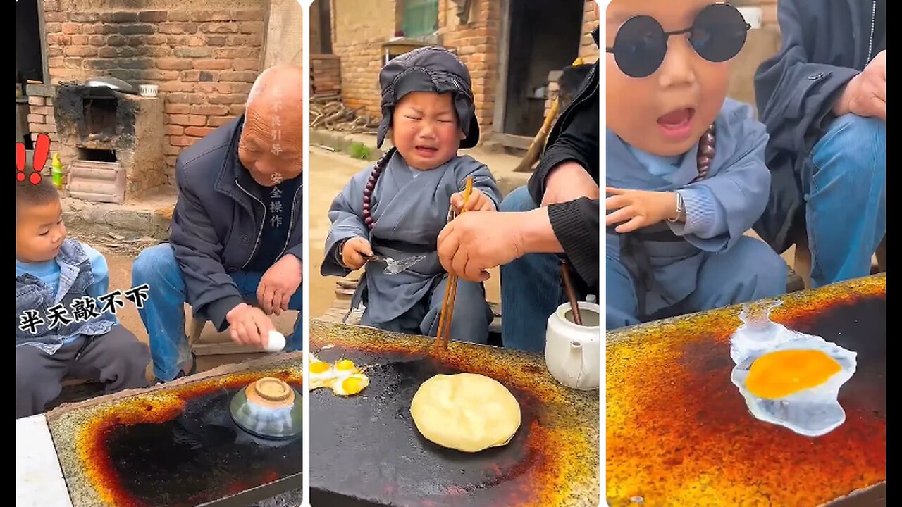 Chinese burger Outdoor slate cooking