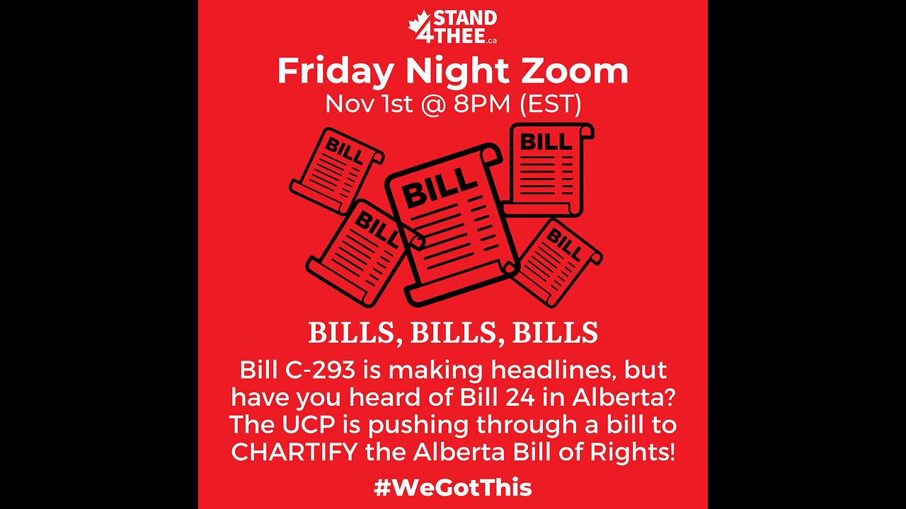 Stand4THEE Friday Night Zoom Nov 1 - Bills, Bills, Bills