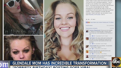 Glendale mom's story of overcoming addiction goes viral