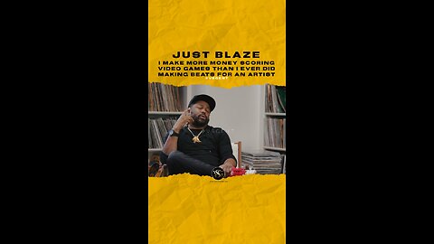 #justblaze I make more 💰 scoring 🎮 than I did making beats for an artist. 🎥 @ideageneration