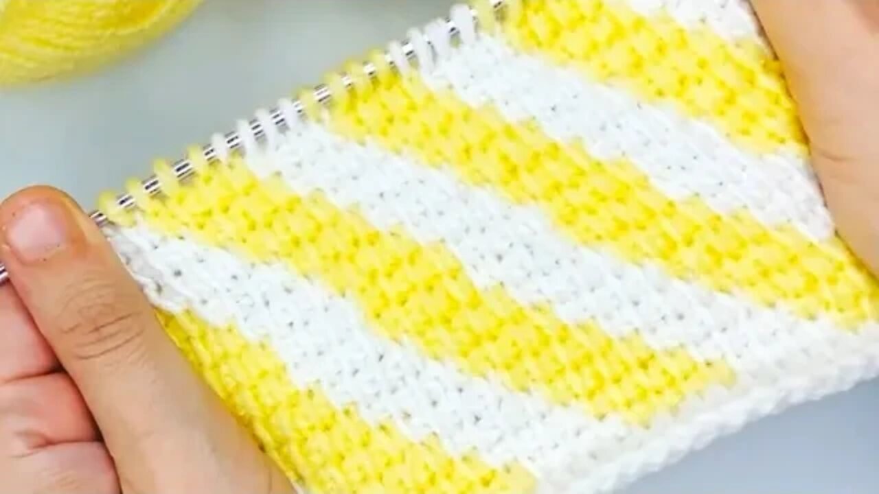 🧶Super Easy Tunisian Crochet Baby Blanket For Beginners