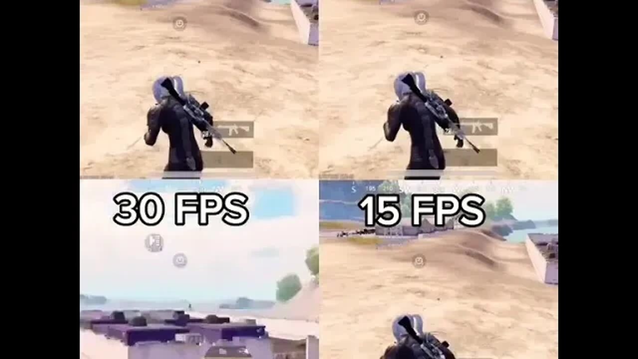 90fps vs 60fps vs 30fps vs 15fps 😱 #pubg #pubgtipsandtricks