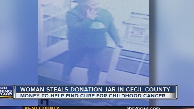 Woman steals charity donation jar in Cecil County