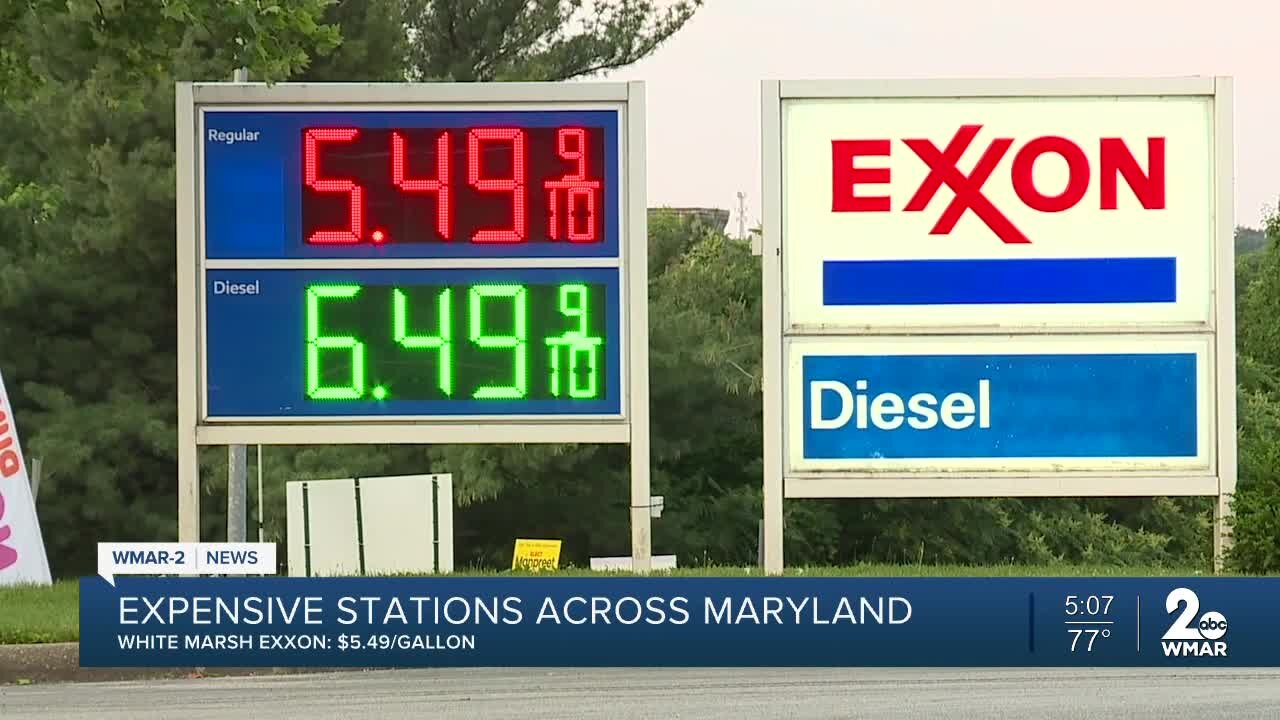 Gas prices in Maryland nearing $5 a gallon