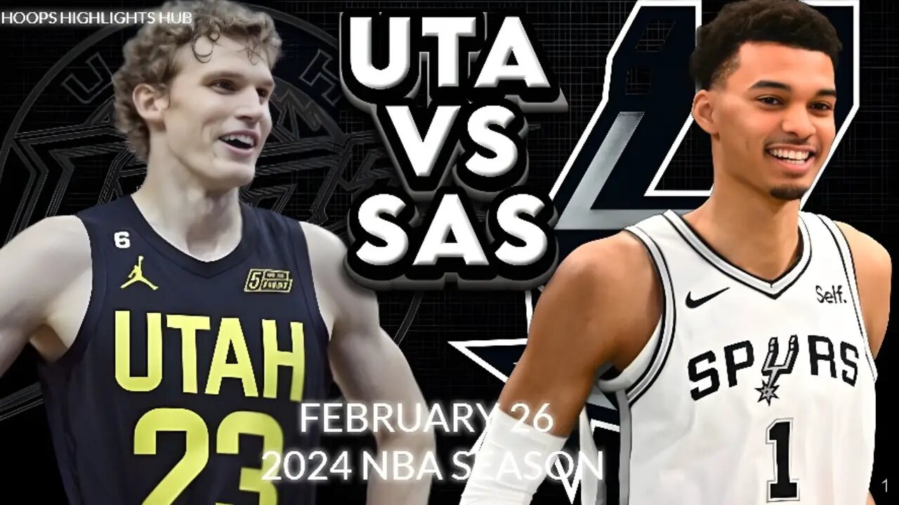 San Antonio Spurs vs Utah Jazz Full Game Highlights | Feb 25 | 2024 NBA Season