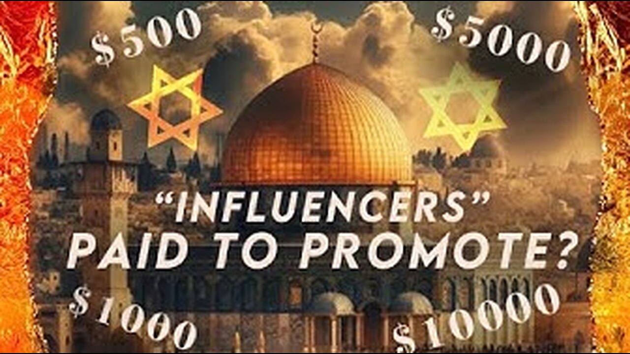 Israel Made Me an Offer! $$$ Zionist Blood Money For Influencers Promoting Israeli Propaganda