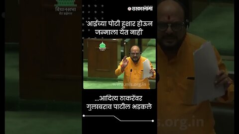 #Shorts | ...आदित्य ठाकरेंवर गुलाबराव पाटील भडकले | Politics | Maharashtra | Sarkarnama